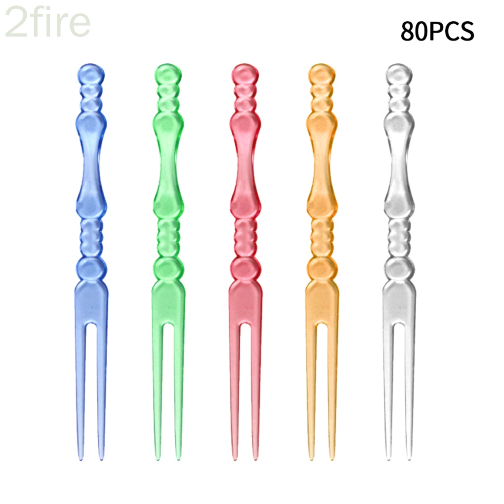 Set 80 nĩa nhựa 2 răng ăn tráng miệng/salad