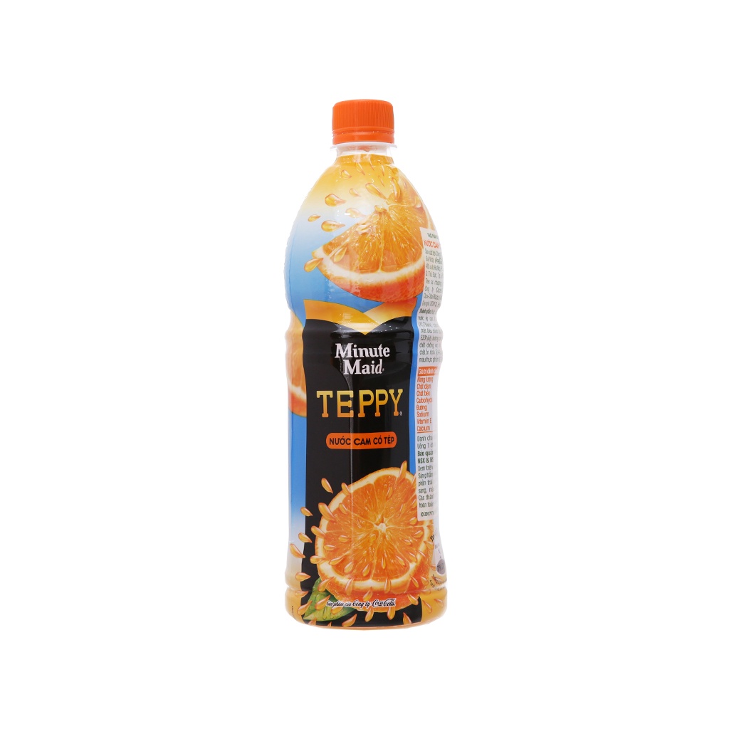 Thùng 6 chai nước cam có tép Teppy 1L - Vị thơm ngon mát lành như từ những trái cam bổ dưỡng nhất