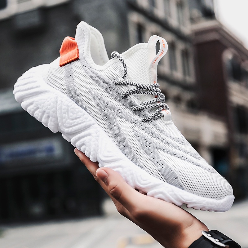 Giày Thể Thao Nam PANTOFII - Giày Sneaker Màu Trắng - Đen, Giày Thể Thao Ôm Chân, Thoáng Mát - G5175