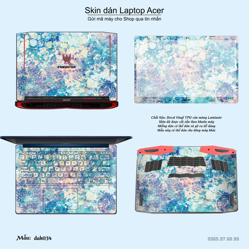 Skin dán Laptop Acer in hình vân đá (inbox mã máy cho Shop)