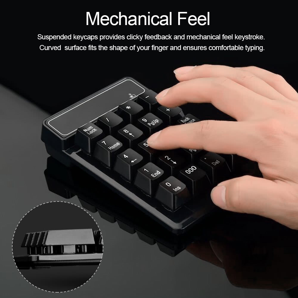 Smart 19 Key 2.4G Wireless Mechanical Numeric Financial Accounting Keypad