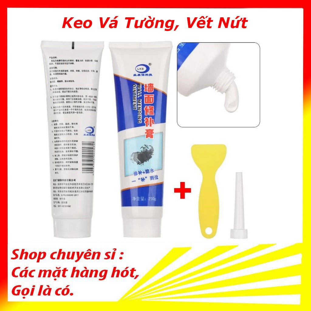 Keo Vá Tường Chống Thấm LKB 250gr - Trám Trét Vết Nứt Khe Hở Tường - Chống Mốc Ẩm Làm Sạch Tường - HÀNG CHÍNH HÃNG