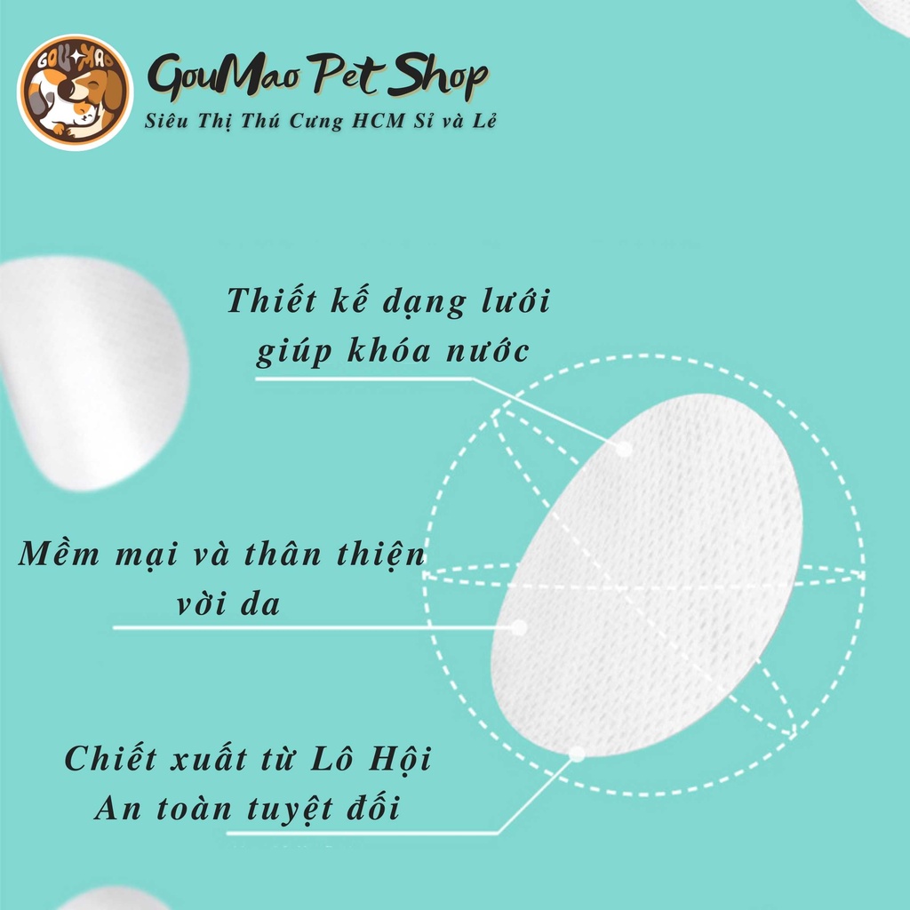 KHĂN ƯỚT LAU MẮT &amp; TAI CHO CHÓ MÈO DAOLIQI (MẪU MỚI) - GOUMAO PET SHOP