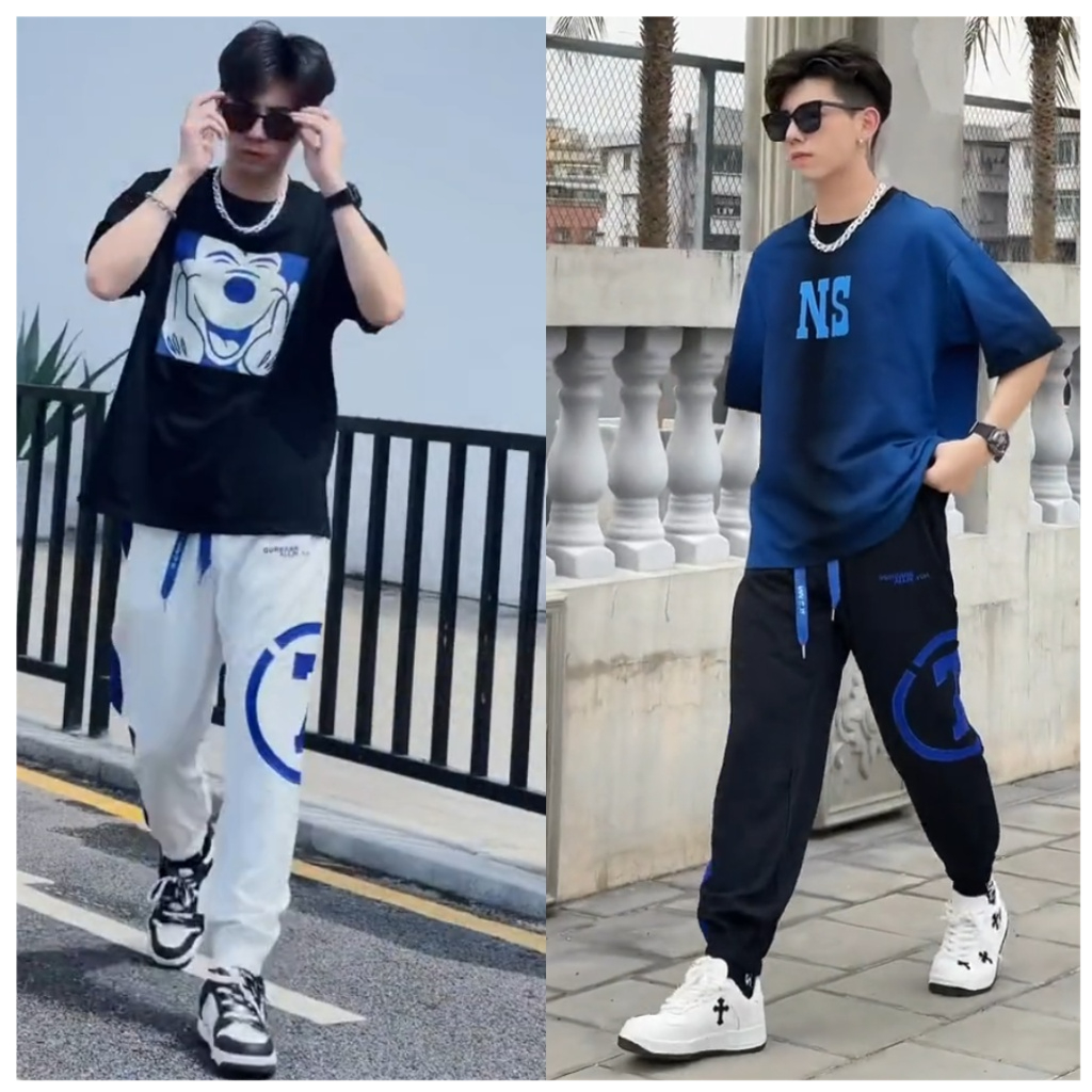 Quần jogger unisex UNIFUNS Quần thể thao MK W vải mềm mịn Unisex hiphop phong cách đường phố Hàn Quốc dịp thu đông