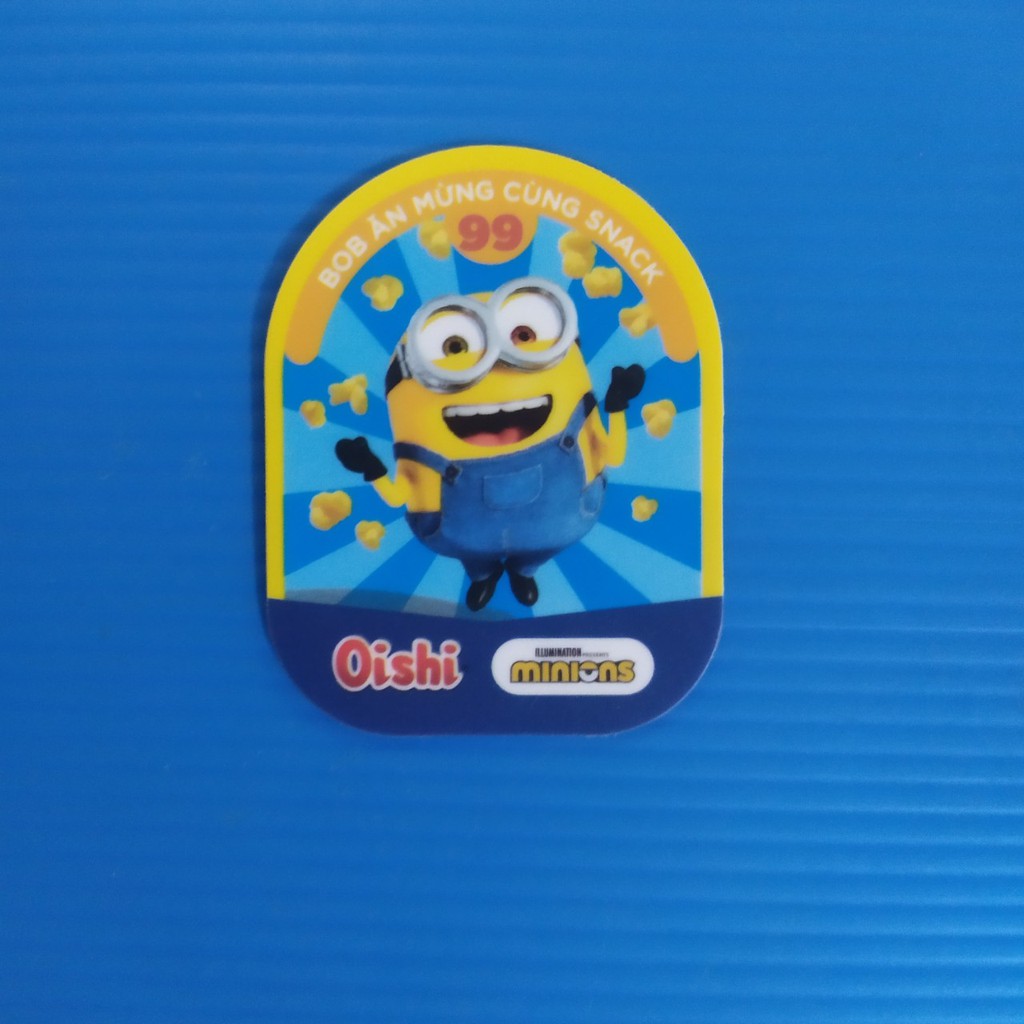 Thẻ bài Oishi Minions mùa bắp ngô ngọt : Thẻ đơn nhân vật minion 2nd không seal : Phân loại 4