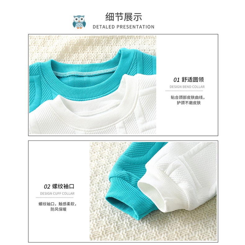 Áo Thun Tay Dài Cổ Tròn Thời Trang Thu Đông Cho Bé 70-160CM