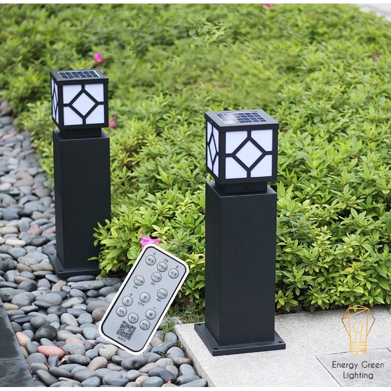 Đèn Cột Sân Vườn Energy Green Lighting DSV-1165 Chống Nước - Chiều Cao 45cm - Cắm Điện Và Dùng Năng Lượng Mặt Trời