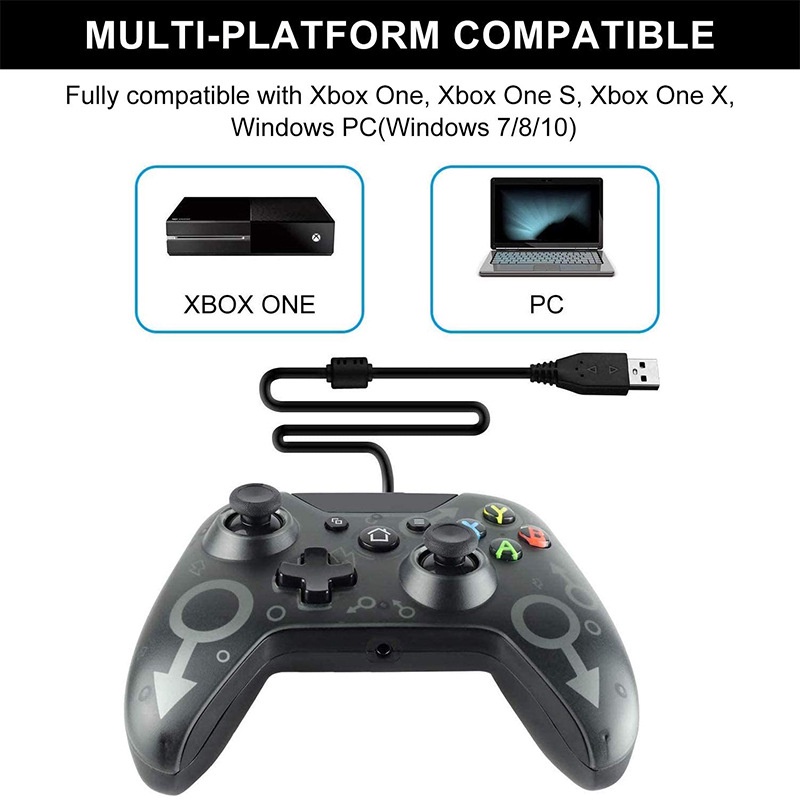 Gamepad Xbox One N1 Black - cho máy tính, laptop, máy game xbox one