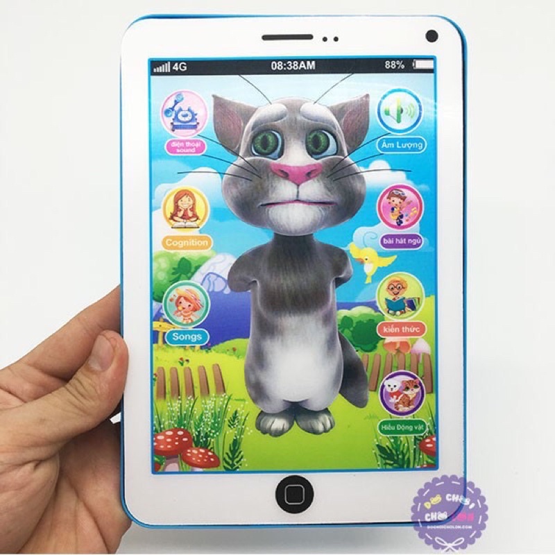 Đồ chơi IPad mèo Tom thông minh loại to cho bé( kèm quả pin)