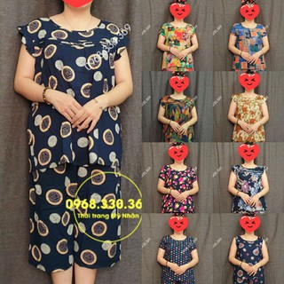 Đồ bộ trung niên tole nhung cao cấp lửng đẹp