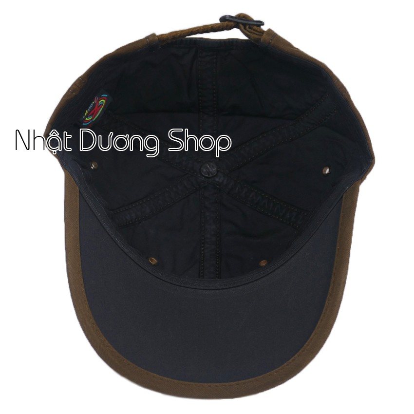 Nón kết nam cao cấp của 7 caps nón lưỡi trai nam với logo chữ Z với chất liệu vải Kaki đóng 4 sò mềm mại