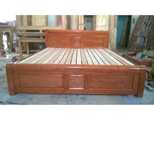 Giưởng ngủ gỗ xoan đào lào  kiểu hoa sen, giường gỗ 1m2 , 1m4 ,1m6,1m8