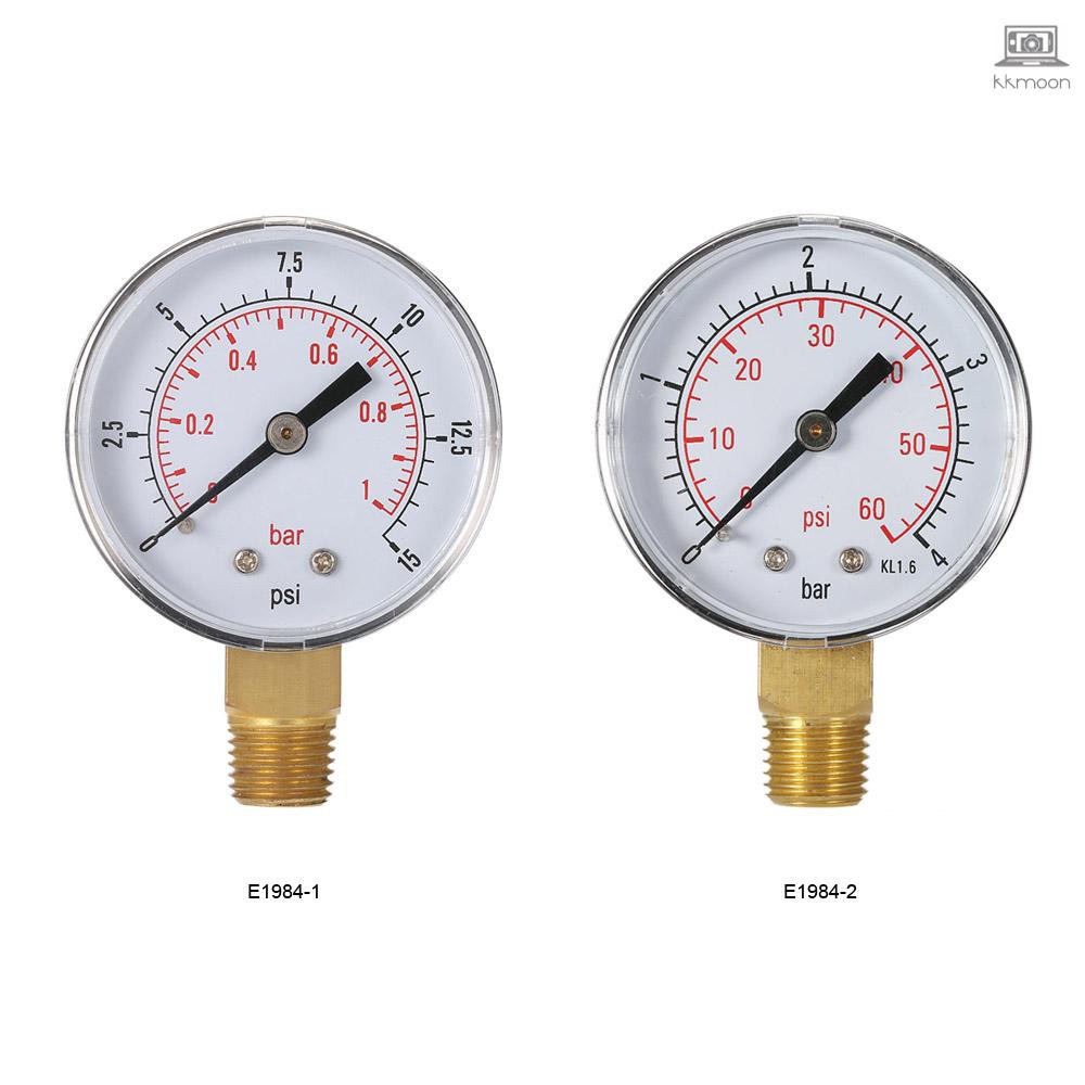 Đồng Hồ Đo Áp Suất Nước 50mm 0~60psi 0~4bar 1 / 4 "Npt