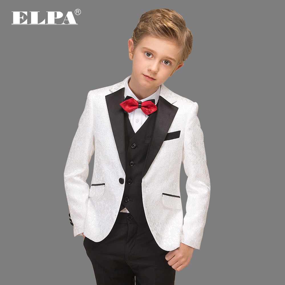 Bộ Vest - Bộ suit trắng đen cho bé trai - VEST SUIT NXS1060B | WHITE BLACK