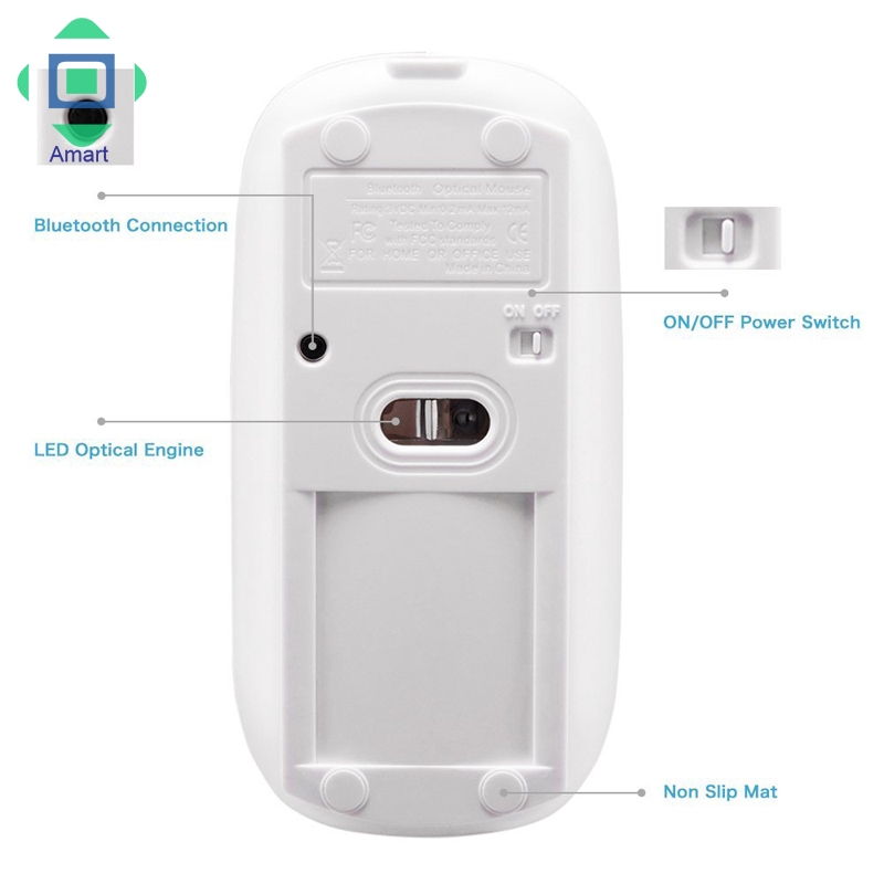 (Shop Amart) Chuột không dây Bluetooth siêu mỏng kèm dây sạc USB | BigBuy360 - bigbuy360.vn