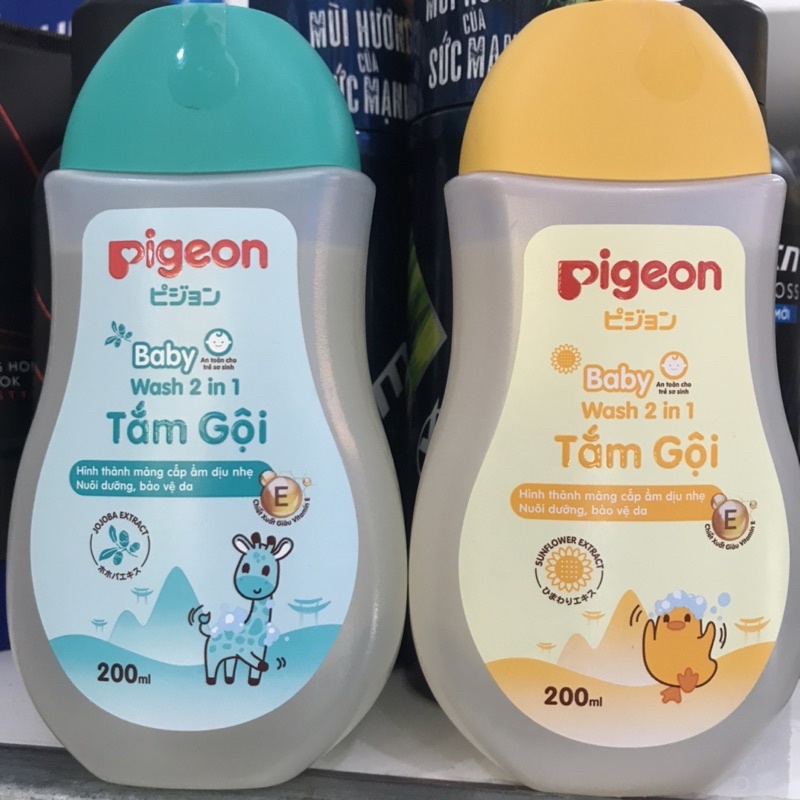 Tắm Gội PIGEON 2 in 1 Chiết Xuất Joioba 200ml