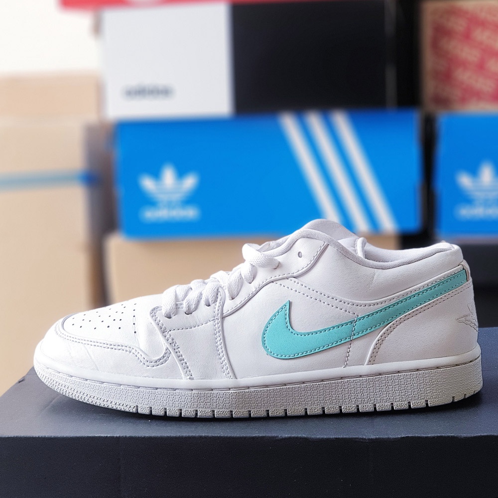 Giày Nike Air Jordan 1 Low White Multi-Color Swoosh, size 41, real 2hand