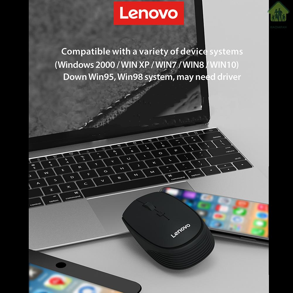 chuột không dây Xm Lenovo M202 2.4ghz 4 Nút Bấm Có Thể Điều Chỉnh 3dpi Đen