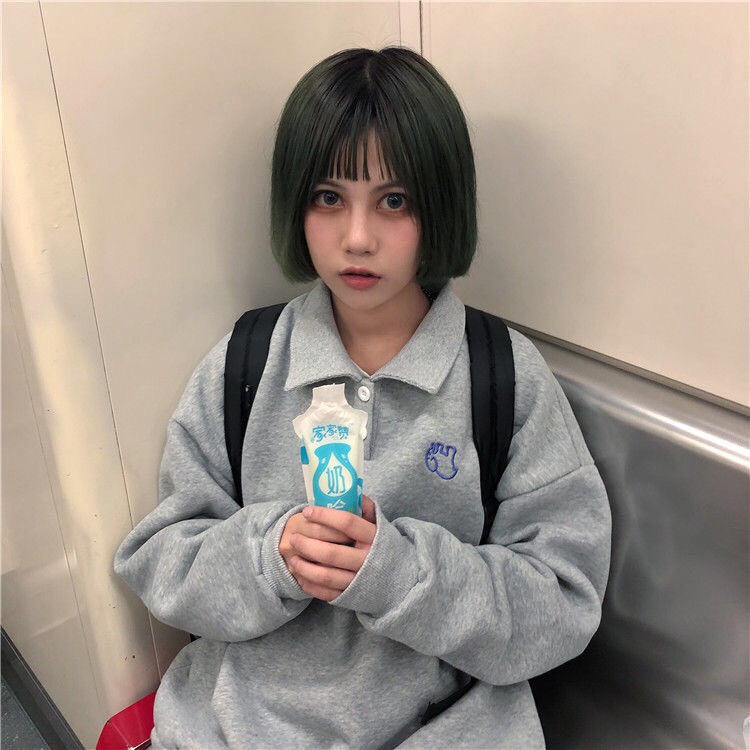 Set áo nỉ tay bồng cổ polo con voi kèm quần ống rộng/ Bộ nỉ nữ form rộng unisex mặc thu đông trẻ trung_kudoshop | BigBuy360 - bigbuy360.vn