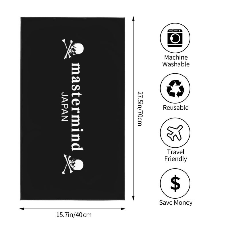 Mastermind Set 2 Khăn Tắm Thấm Hút Tốt Thêu logo mmj