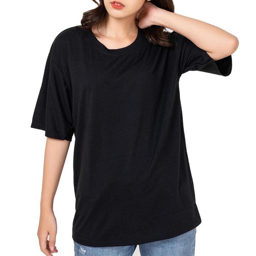 Áo thun trơn trắng đen unisex freesize 70kg