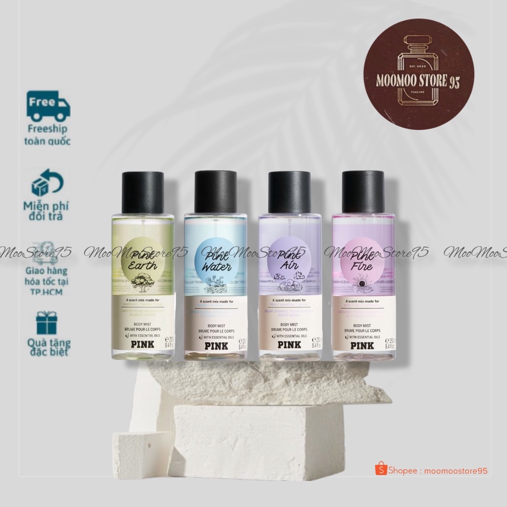 |NEW|  Body mist theo cung hoàng đạo PINK AIR, EARTH, FIRE,WATER - Dòng ASTROLOGY Victoria's Secret