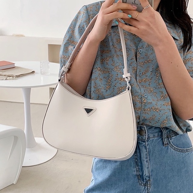 Túi kẹp nách Hàn Quốc, da trơn basic đơn giản thanh lịch - Basic.Shine BS16 - Hàng có sẵn