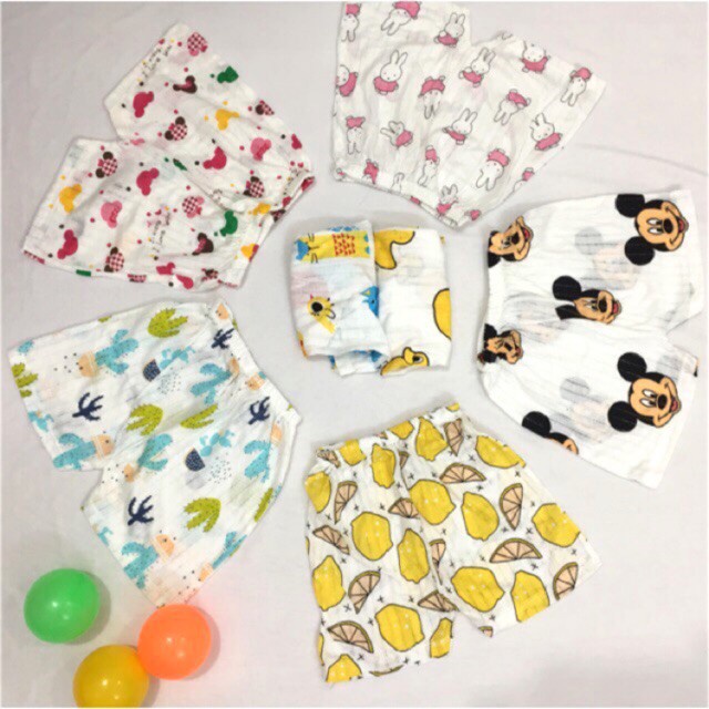 Quần đùi cotton giấy MÁT MỊN cho bé ( set 10 chiếc )