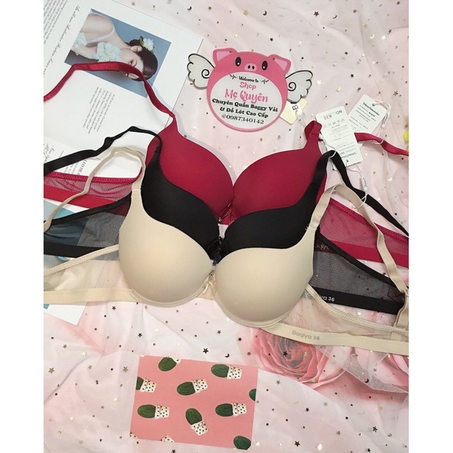 Áo lót, áo ngực quả vát dây lưới TRAI ỪM, mút siêu mềm 3cm có gọng nâng ngực thần thánh