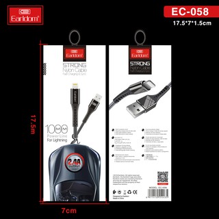 Cáp Sạc Earldom EC - 058, Cáp sạc nhanh 2.4A