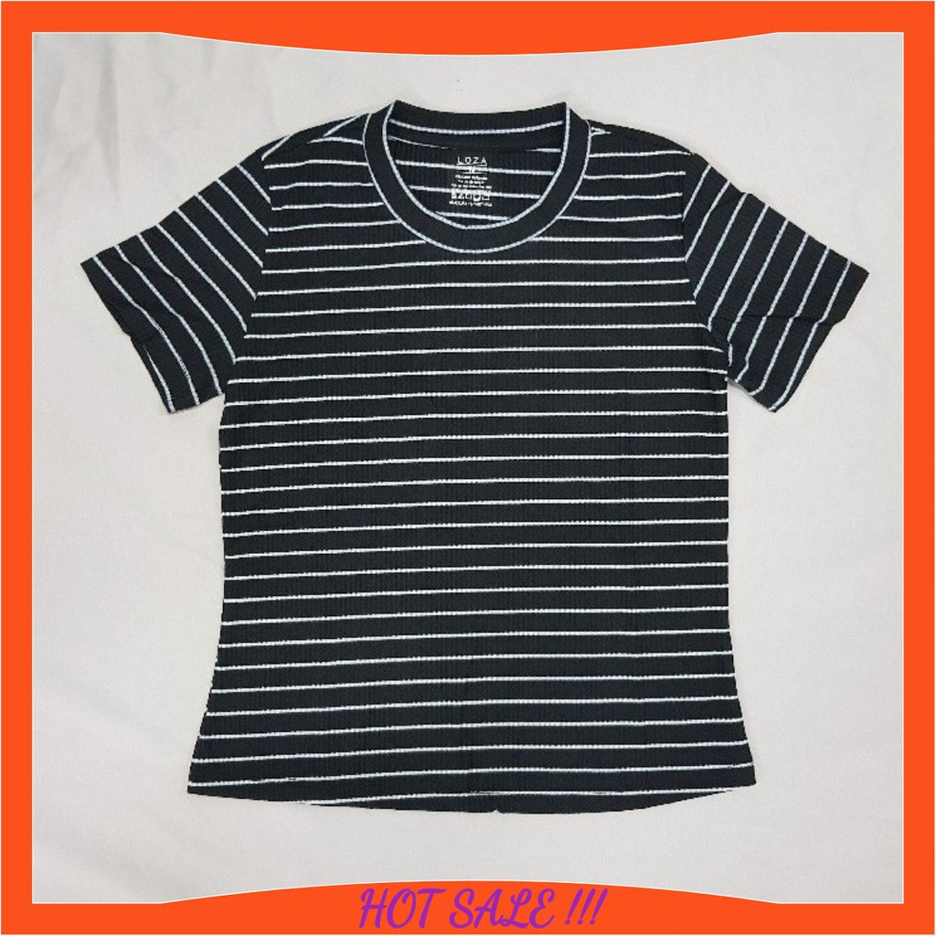 Áo Thun Nữ Đẹp Sọc Ngang Đơn Giản SXA01-024. leadert.shop