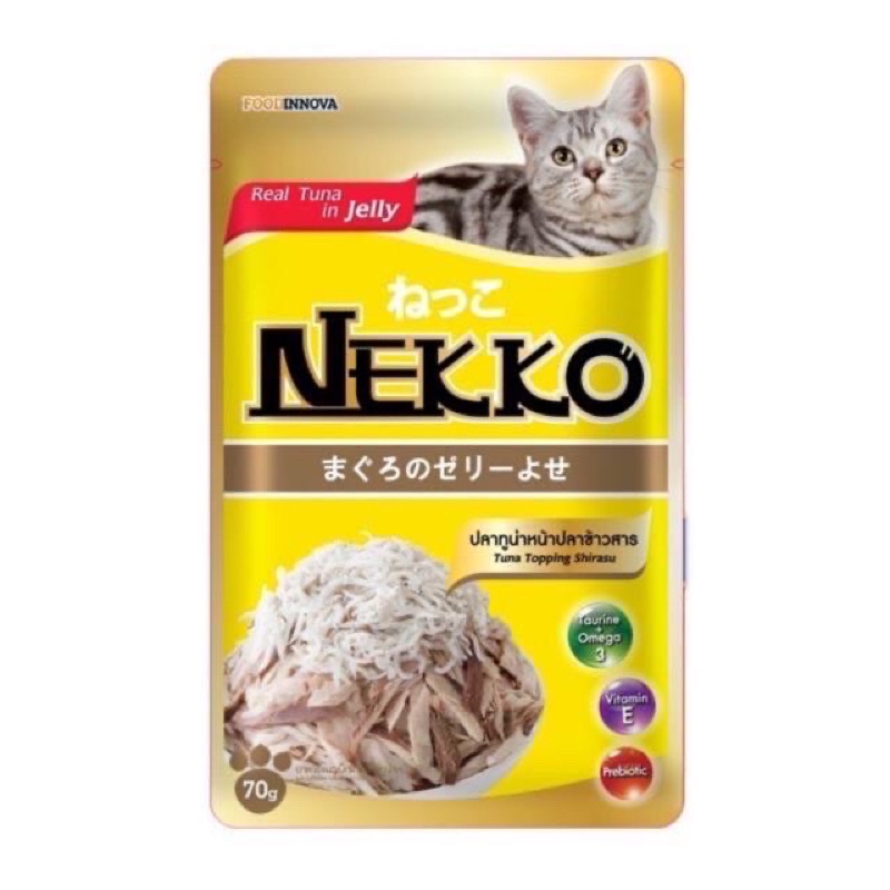 NEKKO JELLY pate cho mèo dạng thạch nhập khẩu Thái Lan - gói 70g