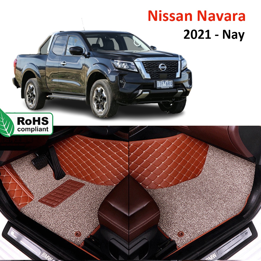 Thảm lót sàn 6D Nissan Navara 2021-nay phủ kín sàn xe, cách âm, chống nước hiệu quả