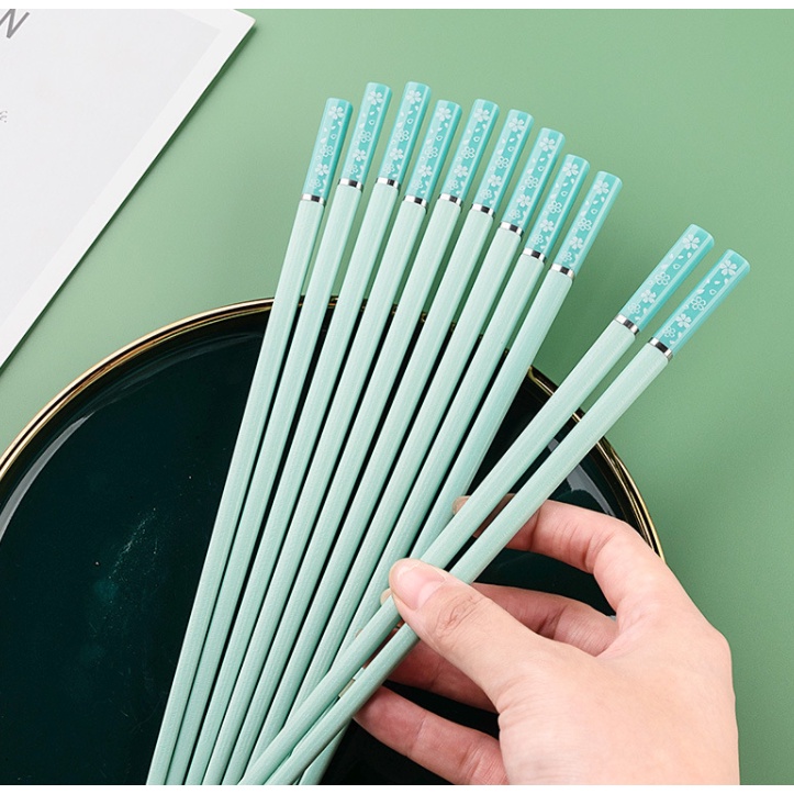 Bộ 5 đôi đũa họa tiết hoa anh đào rơi T18