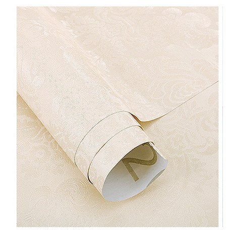 Decal giấy dán tường châu âu kem vàng - khổ rộng 0.6m