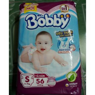 [TẶNG THÊM 8 MIẾNG]Tã dán Bobby S56+8