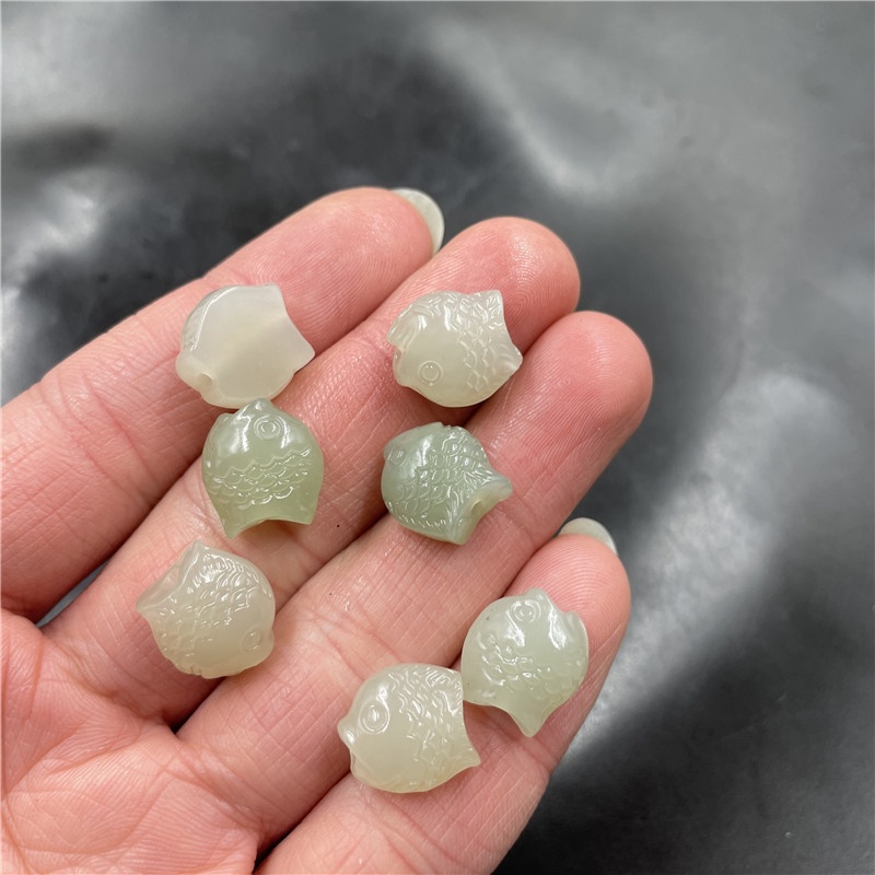 Bingyingge Hetian Chuỗi Hạt Nhỏ Xuyên Thấu Làm Vòng Tay DIY