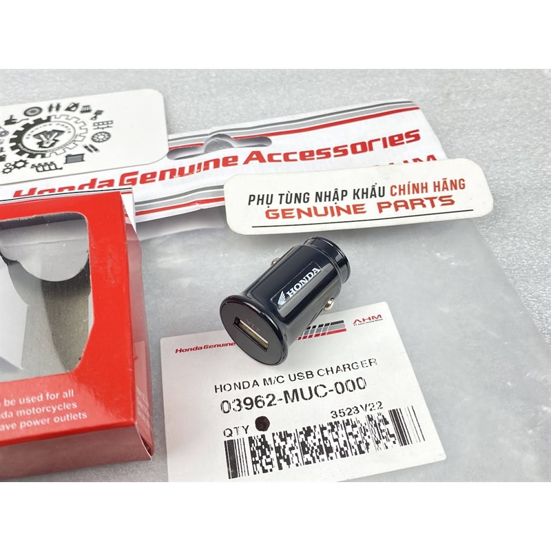 Sạc USB Honda 12V - Tẩu sạc xe máy - phụ kiện chính hãng Astra Honda Motor