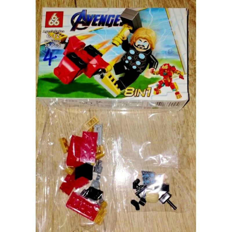 Lắp ráp 1 hộp Lego_Siêu Anh Hùng 66009 có nhiều chi tiết bằng nhựa