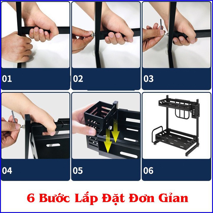 Kệ để đồ phòng bếp nhiều tầng tiện dụng Kệ đựng gia vị đồ dùng gọn gàng ngăn nắp trong phòng bếp