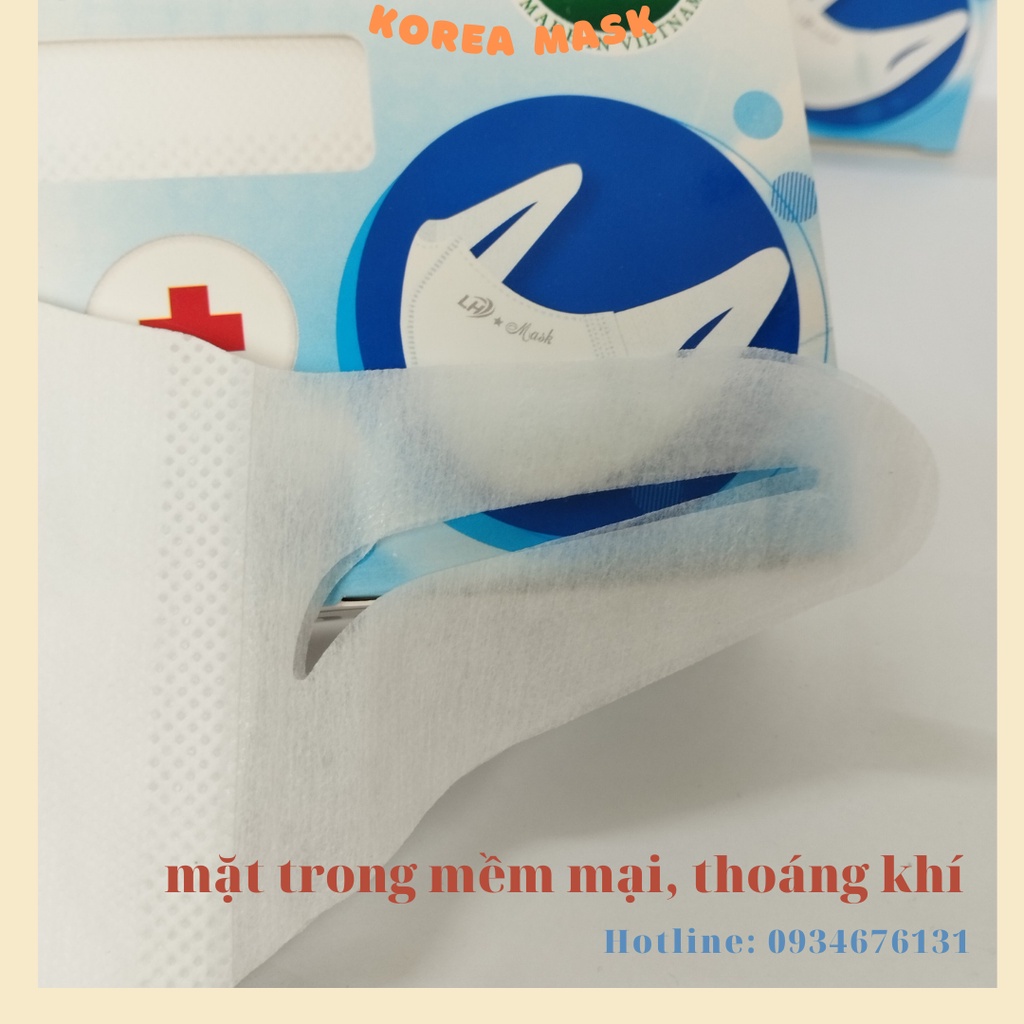 HỘP 50 CÁI KHẨU TRANG Y TẾ 3D LONG HƯNG - SAKURA MASK NGƯỜI LỚN QUAI ĐEO SIÊU MỀM MẠI, KHÁNG KHUẨN 99%