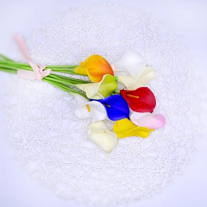 Set 10 Hoa Calla Lily Nhân Tạo 38cm Dùng Để Trang Trí Tiệc Cưới