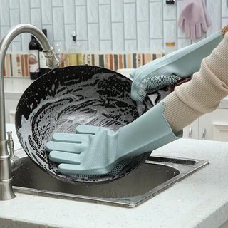 Găng tay silicon rửa bát tạo bọt