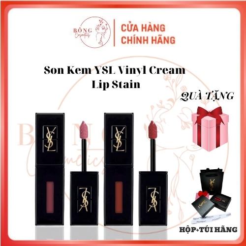 SALE Son Kem YSL Vinyl Cream Lip Stain full size 5.5ml, căng bóng, lì môi siêu hot, Bông-cosmestics