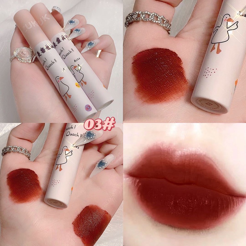 [Hàng mới về] Son môi lâu trôi mịn như nhung không gây khô môi 6 màu sắc tùy chọn