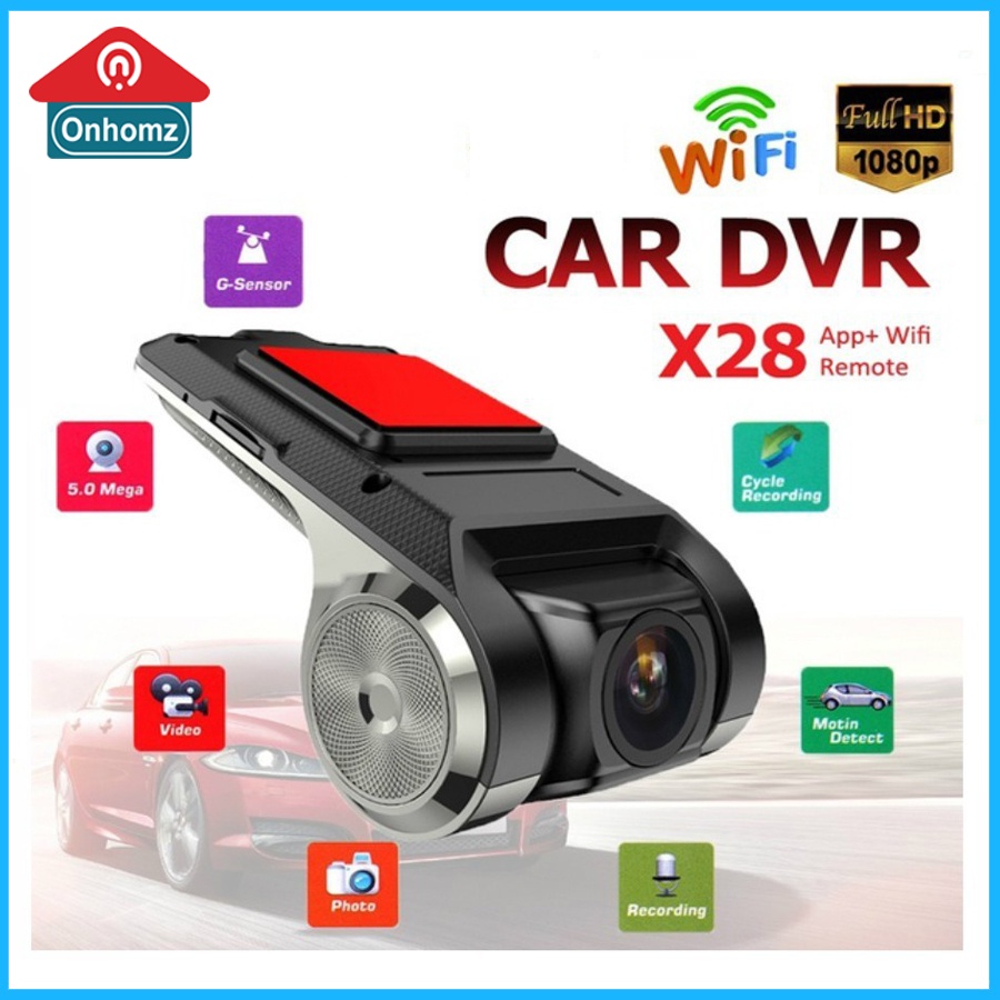 Camera hành trình Ô TÔ U2 | V2 Có WIFI DVR FHD 1080P Cao cấp, góc rộng siêu nét - Chuyên dụng cho xe hơi - BH 12 Tháng