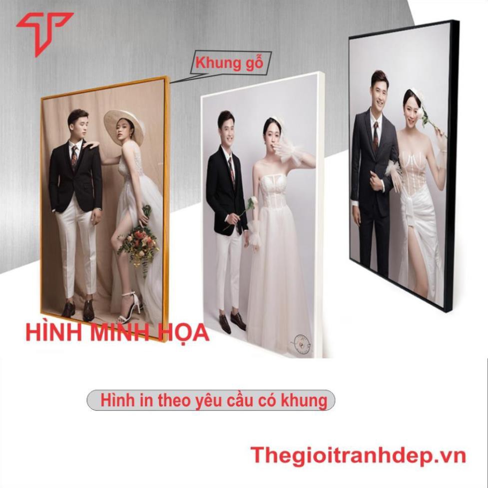 Nhận in hình theo yêu cầu - hình ép gỗ laminate không khung và có khung