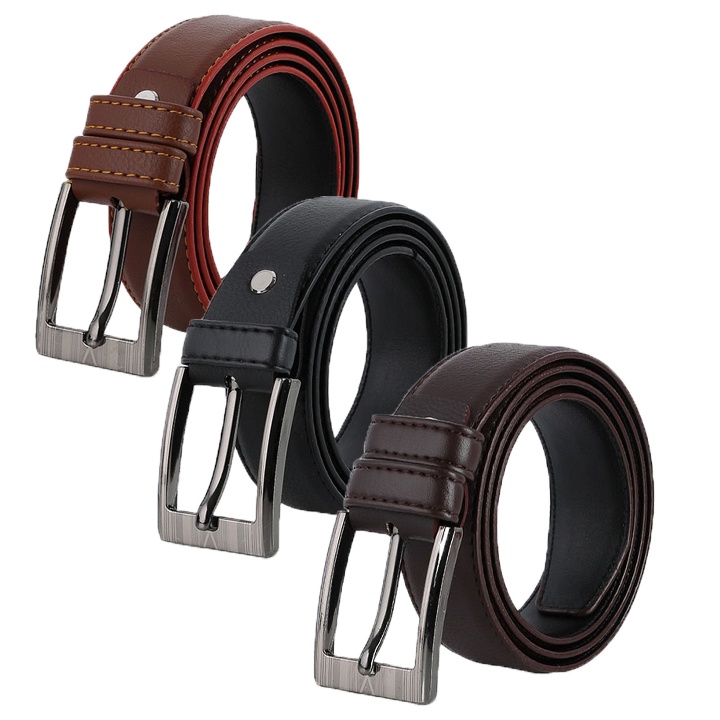 Dây nịt nam Huy Hoàng 3,5P may viền màu bò, đen, nâu HP4004-05-06