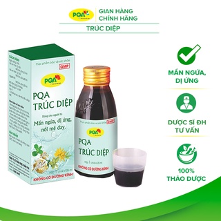Trúc Diệp PQA Giúp Thanh Nhiệt Giải Độc Gan Hỗ Trợ Giảm Mẩn Ngứa Dị Ứng, Nổi Mề Đay Do Chức Năng Gan Kém Hộp 125ml