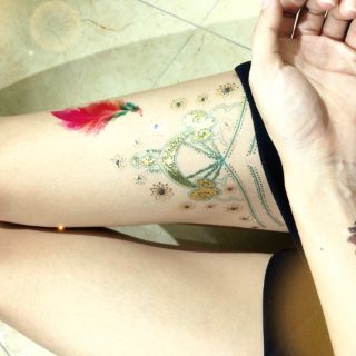 Hình xăm dán flashtattoo mix henna